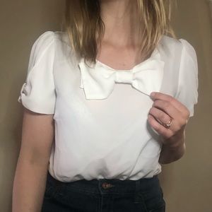 White bow top